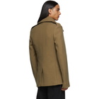 Dries Van Noten Brown Roddy Short Peacoat