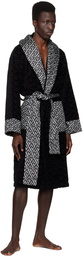 Versace Underwear Black 'La Greca' Robe