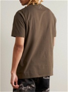 Pop Trading Company - Logo-Print Cotton-Jersey T-Shirt - Brown
