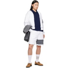 Thom Browne Navy Jersey Ottoman 4-Bar Polo