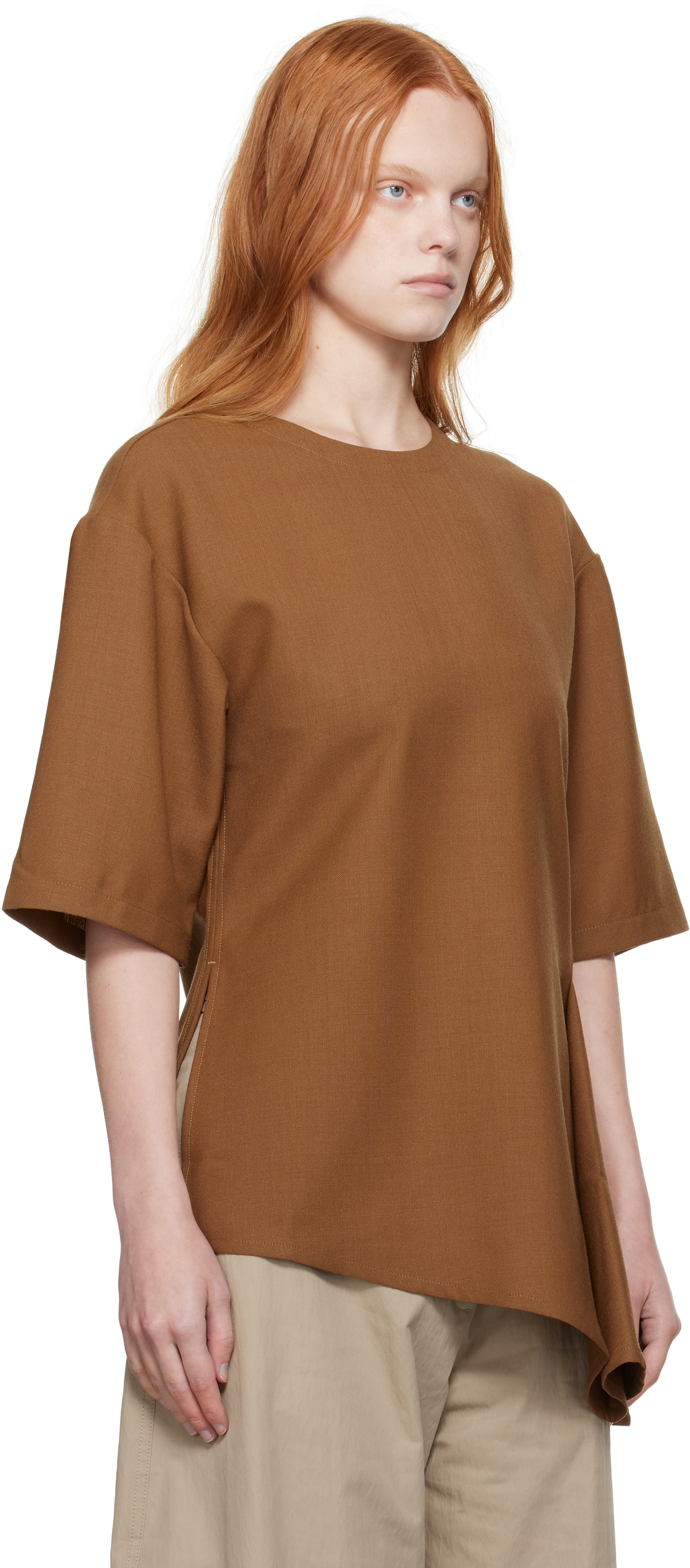 Studio Nicholson Brown Vichy Top