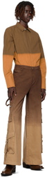 Dion Lee Brown Multipocket Denim Cargo Pants