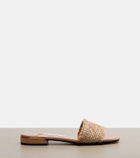Jimmy Choo Joa embroidered woven slides