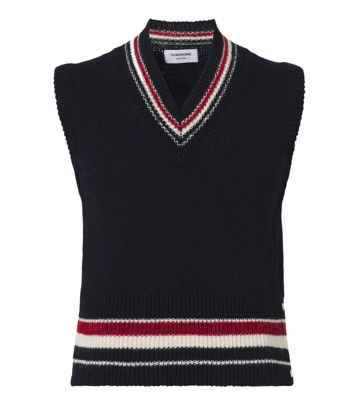 Thom Browne Grey Double-Face Funnel Neck Half-Zip Sweater Thom Browne