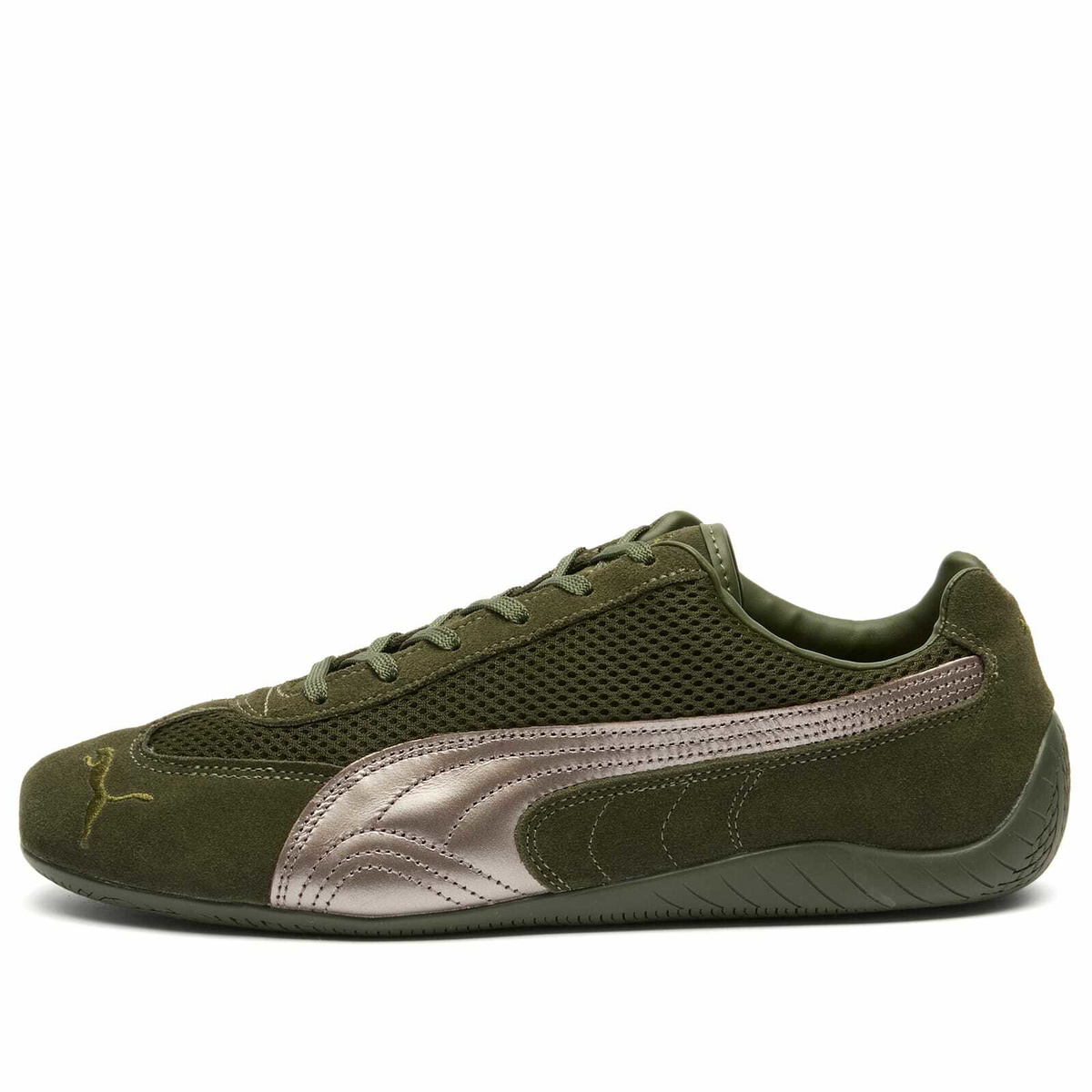 Puma Speedcat Premium Sneaker in Dark Olive/Matte Silver