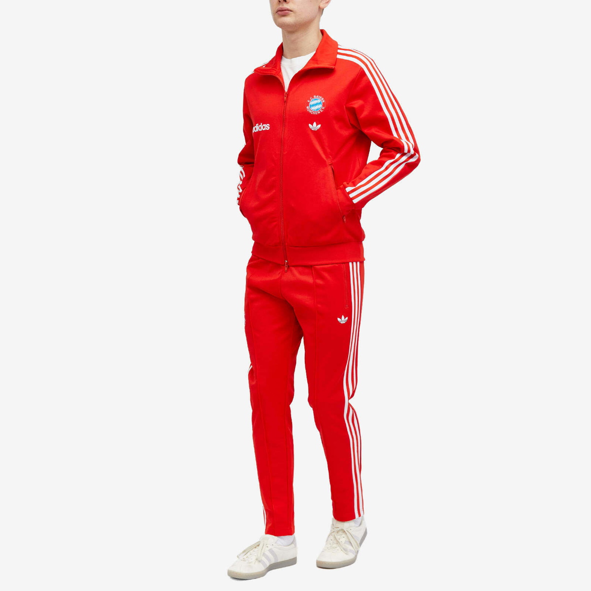 adidas Fc Bayern Beckenbauer Tracksuit Bottoms in Red for Men