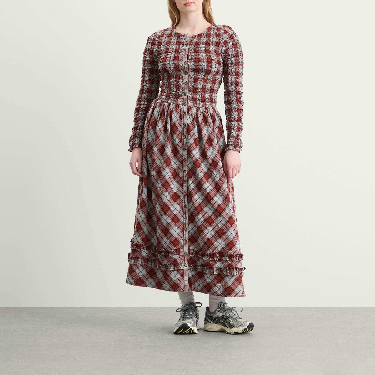 Damson Madder Women's Posey Cardi Midi Dress in Blue