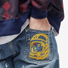 Billionaire Boys Club Men's Astro Logo Jean in Stonewash Blue