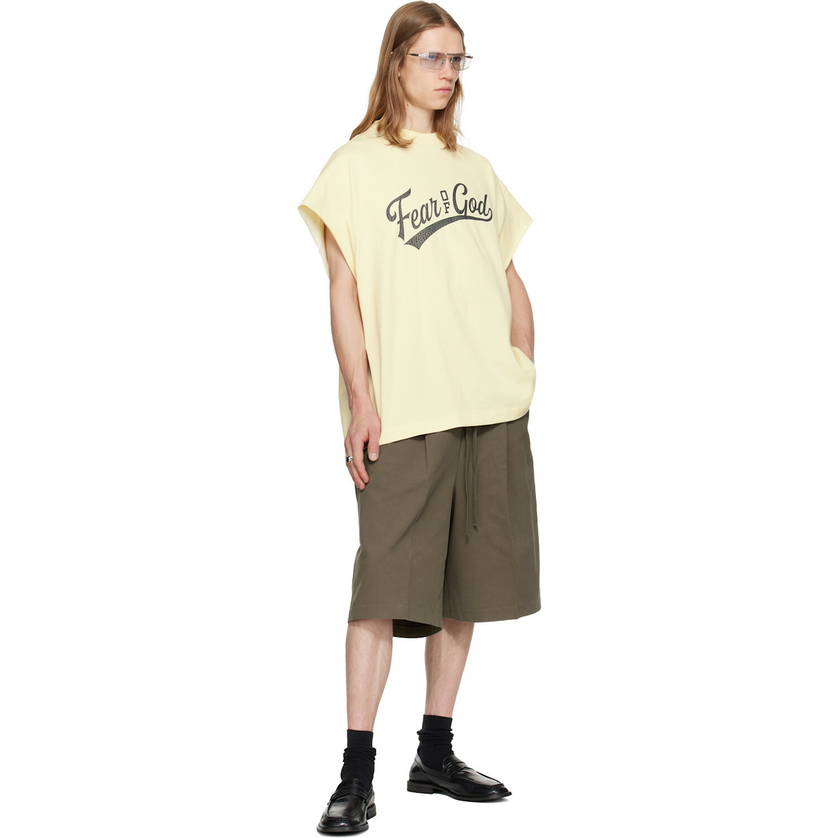 Fear of God ESSENTIALS Off-White Cut Off 90's T-shirt