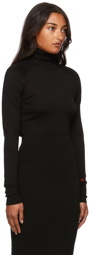 Victoria Beckham Black Poloneck Bodysuit