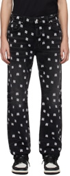 AMIRI Black Embroidered Jeans