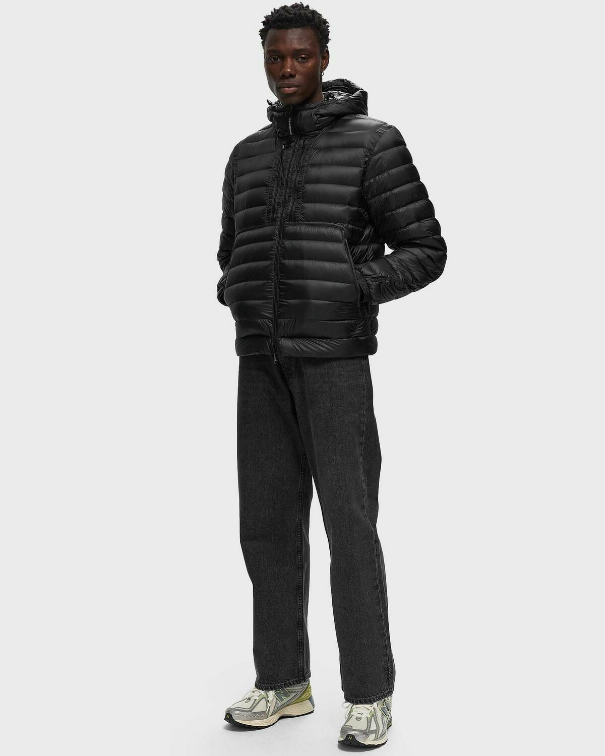 C.P. Company D.D. Shell Goggle Down Jacket Black Down & Puffer