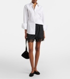 Róhe Lace-trimmed silk shorts