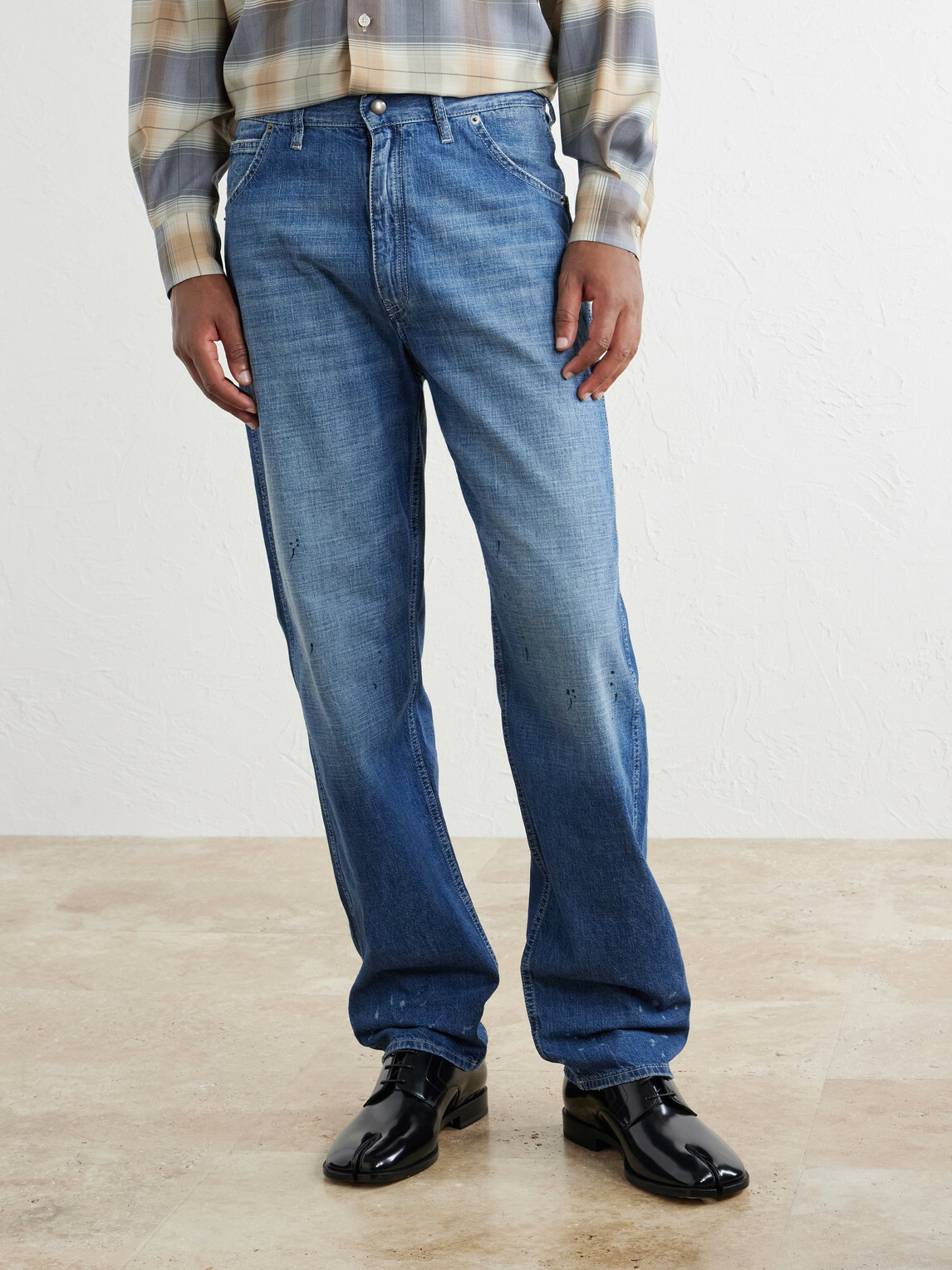 Maison Margiela - Straight-Leg Stained Jeans - Blue
