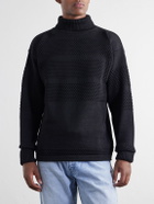S.N.S. Herning - Textured Virgin Wool Rollneck Sweater - Black
