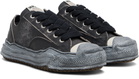 Maison MIHARA YASUHIRO Black 'Hank' OG Sole Shrink Leather Low-Top Sneakers