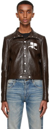 Courrèges Brown Vinyl Jacket