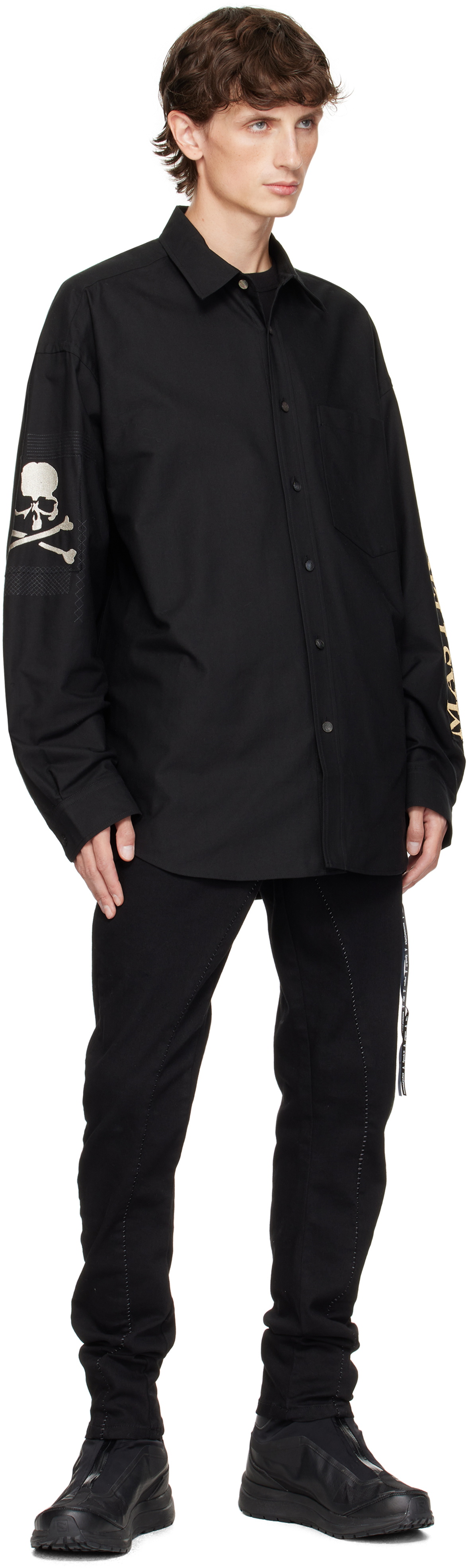 MASTERMIND WORLD Black Oxford Shirt