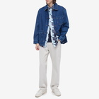 Drole de Monsieur Men's Drôle de Monsieur Geo Print Vacation Shirt in Blue