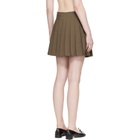 MM6 Maison Margiela Brown Pleated Miniskirt