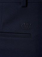 OFF-WHITE Ow Embroidery Wool Blend Slim Pants