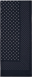 RRL Navy Polka Dot Scarf