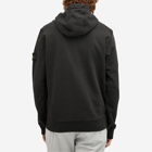 Stone Island Men's Cotton Fleece Garment Dyed Hoodie in Black