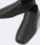 Bottega Veneta Palazzo Intrecciato leather slip-on shoes