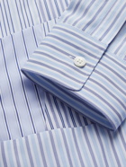 Comme des Garçons SHIRT - Patchwork Striped Cotton-Poplin Shirt - Blue - S