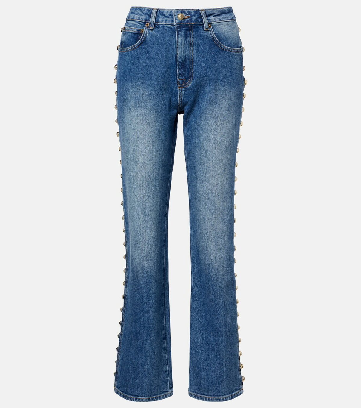Simkhai Amelia studded straight jeans