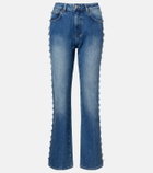 Simkhai Amelia studded straight jeans