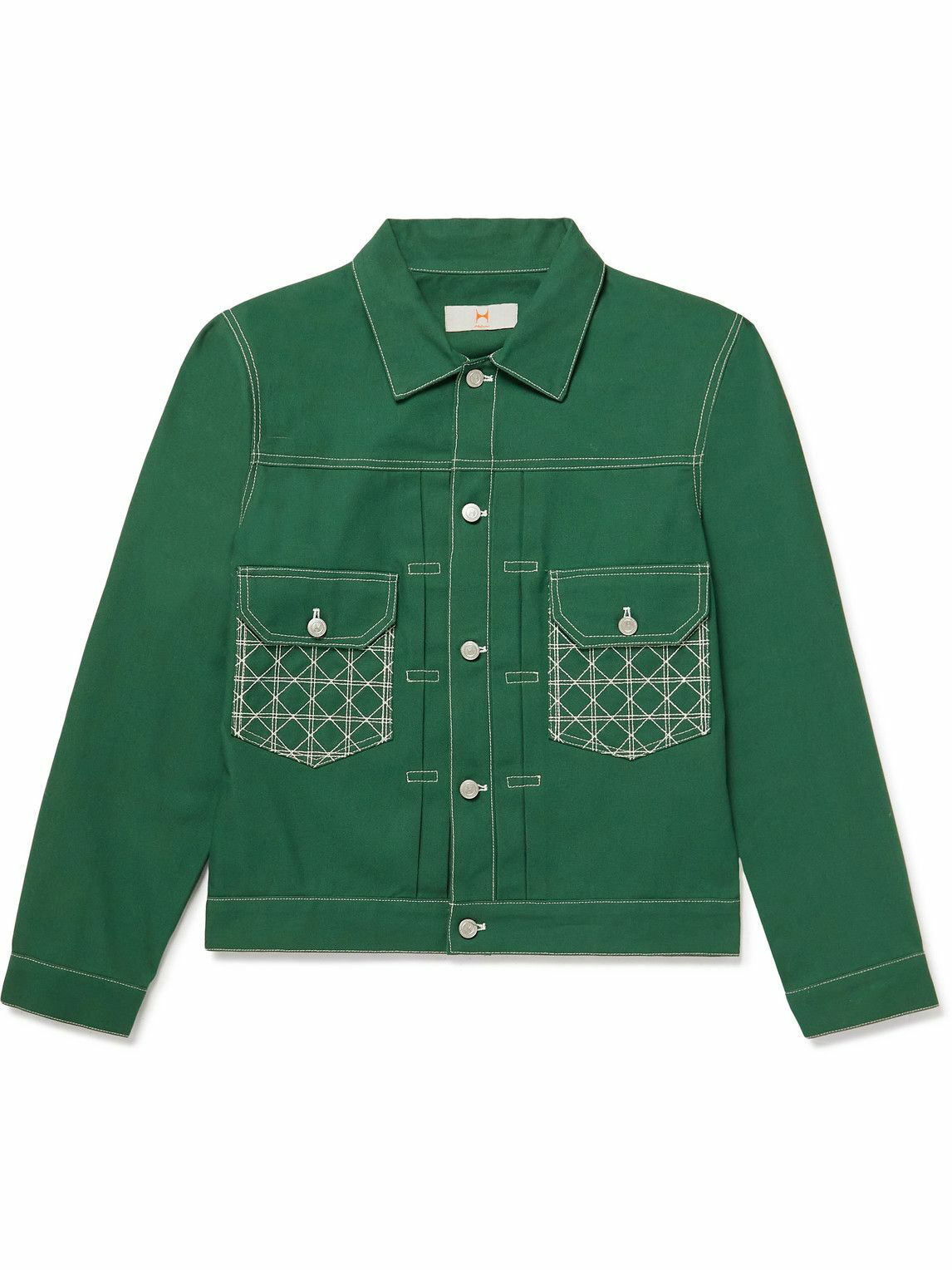 Louis Vuitton Cotton Distressed Workwear Denim Jacket