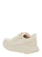 Hoka clifton 10 White Low Top Sneakers With Oversize Sole And Logo Lettering On The Side In Tehc Fabric Unisex