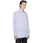 Etro Blue and White Piece Stripe Shirt