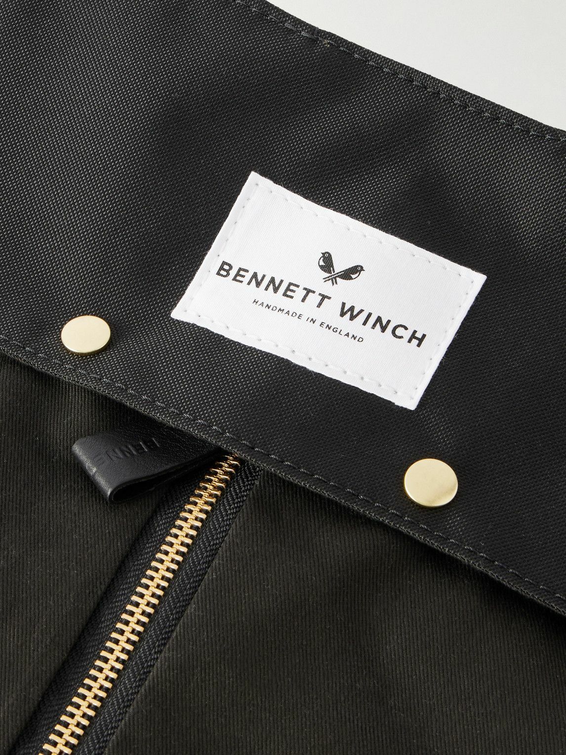 Bennett Winch - Trifold Leather-Trimmed Cotton-Canvas Suit Carrier