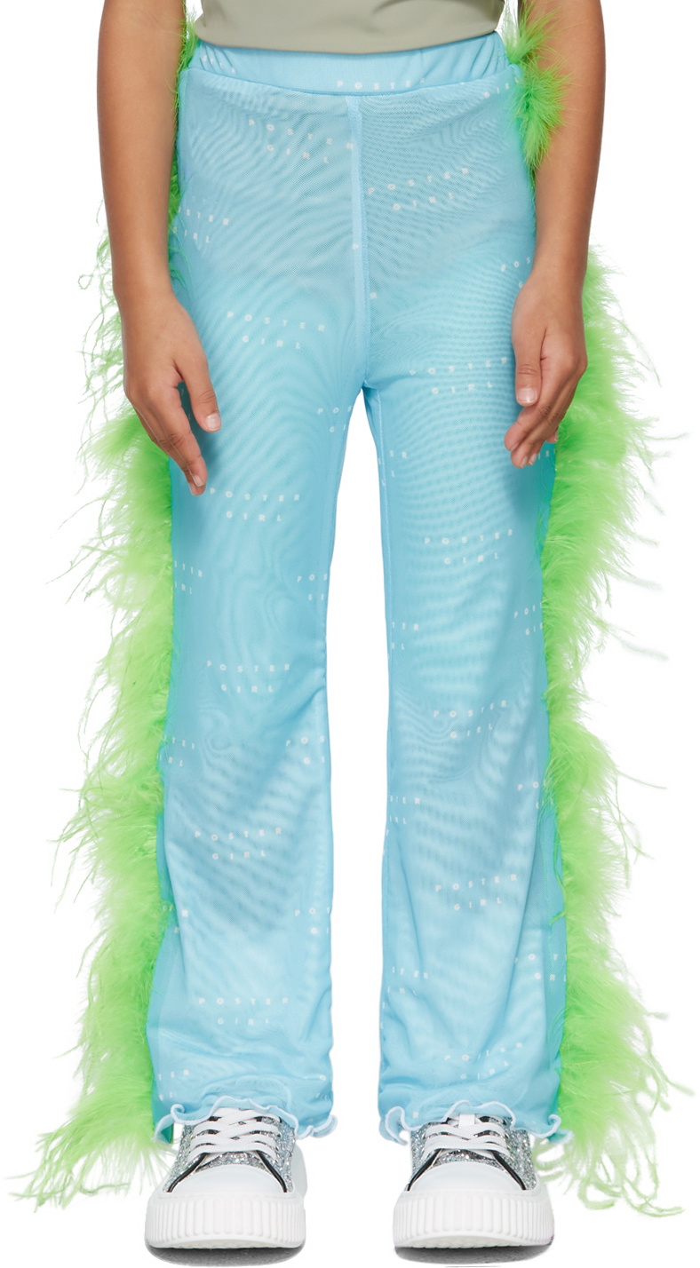 Poster Girl SSENSE Exclusive Kids Blue & Green Druzilla Trousers