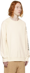 Balmain Beige Printed Hoodie