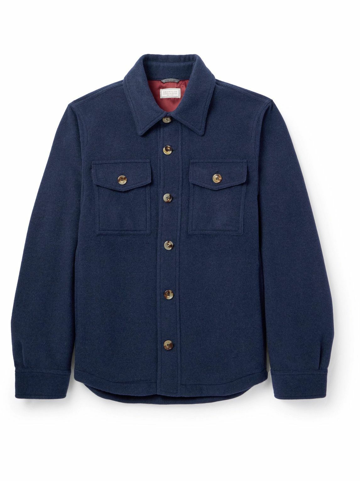 Brunello Cucinelli - Cashmere-Felt Overshirt - Blue Brunello