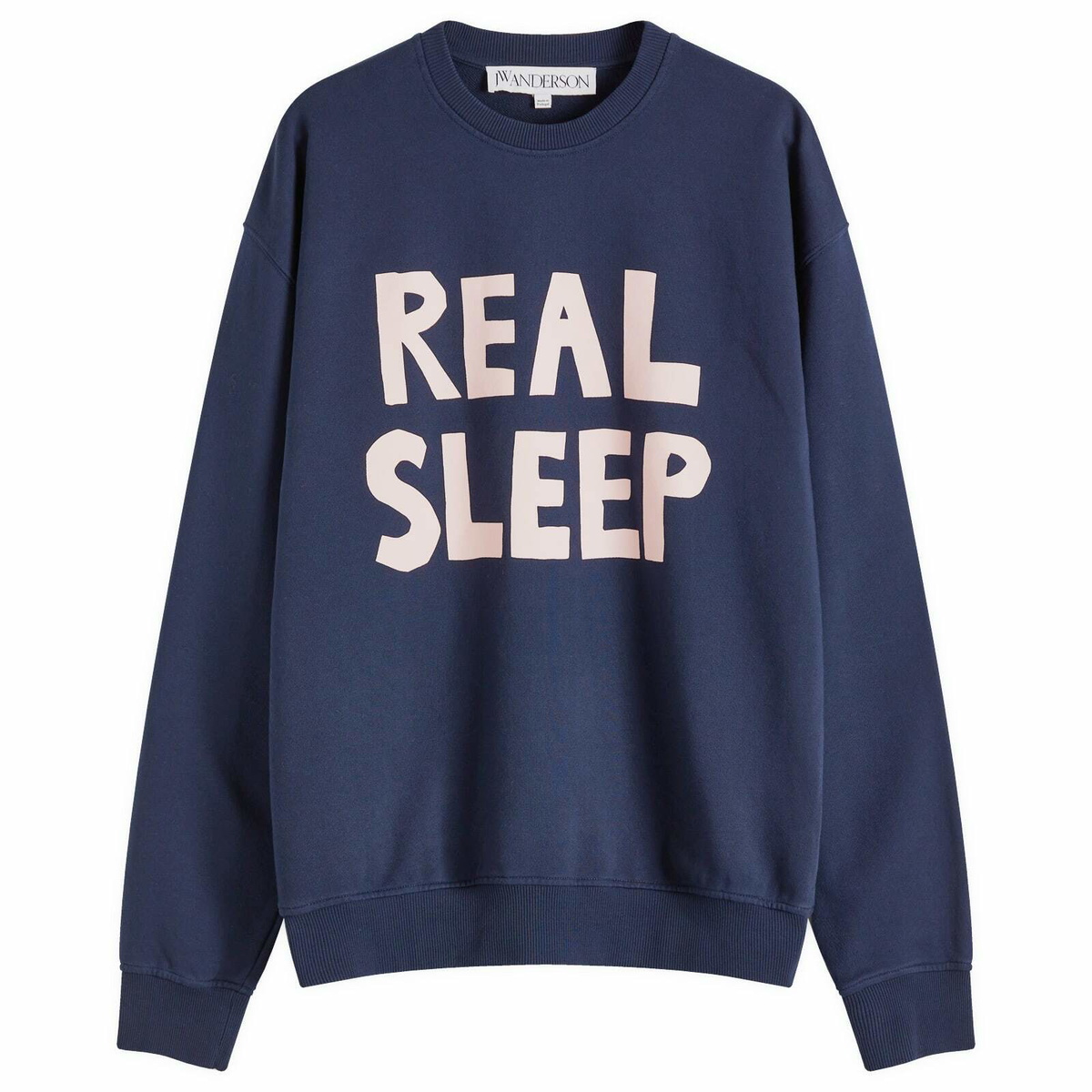 JW Anderson Men's Real Sleep Printed Sweatshirt in Dark Navy