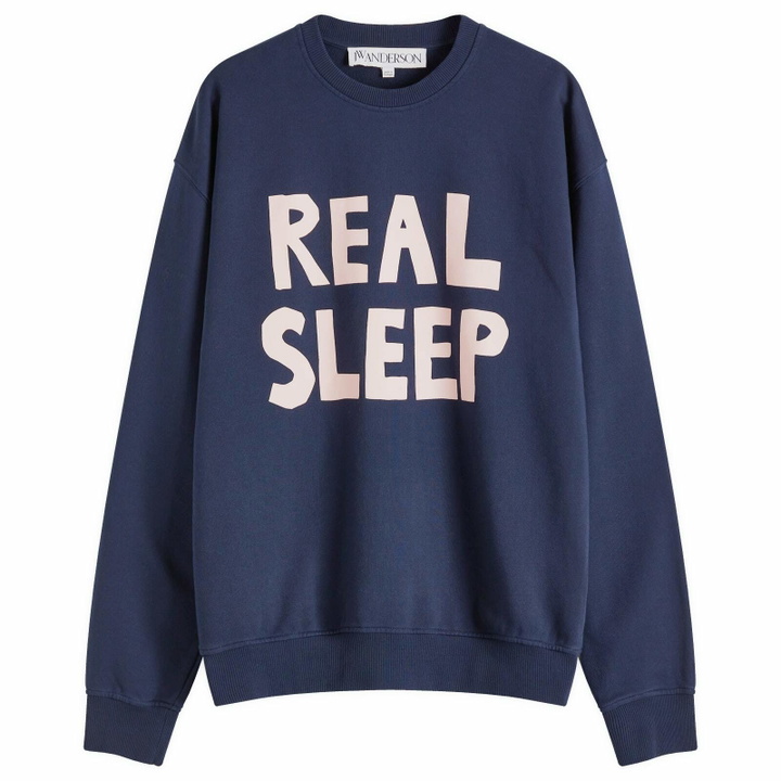Photo: JW Anderson Men's Real Sleep Printed Sweatshirt in Dark Navy