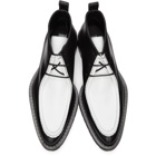 AMI Alexandre Mattiussi Black and White Laced Boots