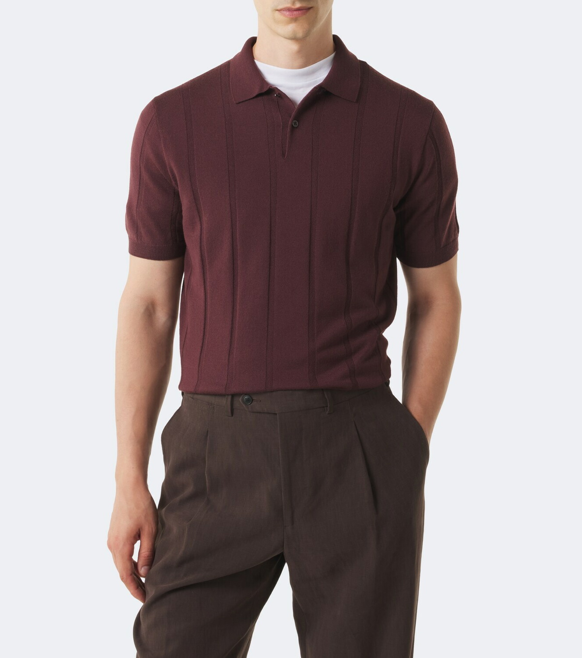 Canali Virgin wool polo shirt