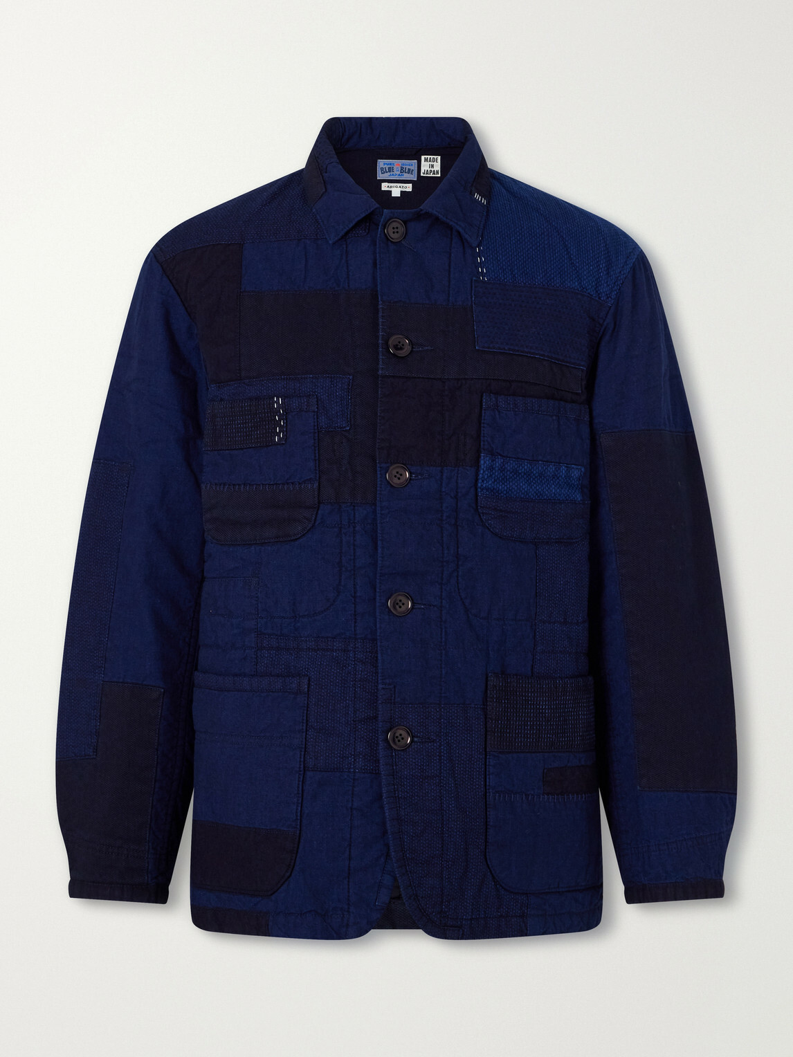 Blue Blue Japan - Nenrin Patchwork Cotton Jacket - Blue
