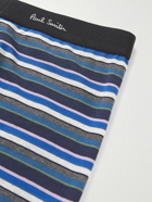 Paul Smith - Striped Stretch-Cotton Boxer Briefs - Blue