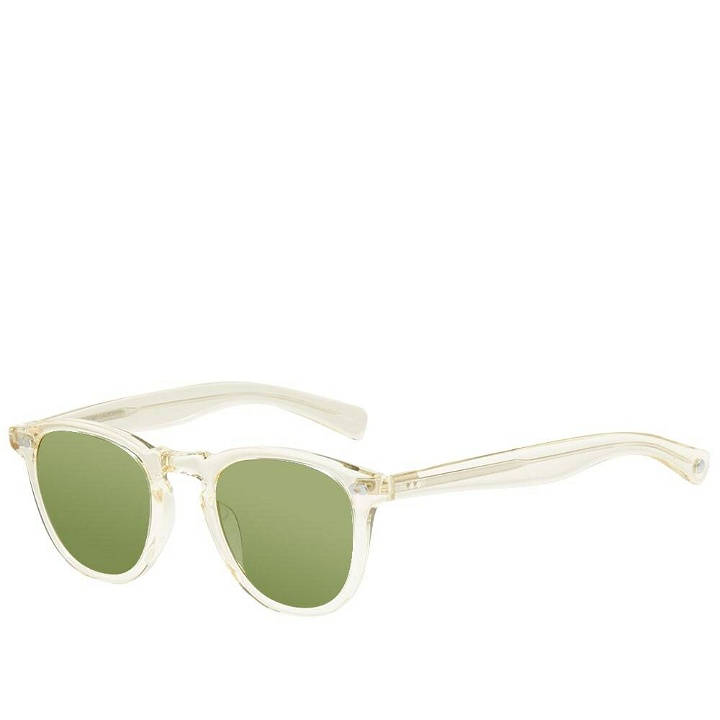 Photo: Garrett Leight Hampton X 46 10th Anniversary Limited Edition Sunglasses in Pure Glass/Pure Green