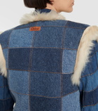 Chloé Shearling denim vest