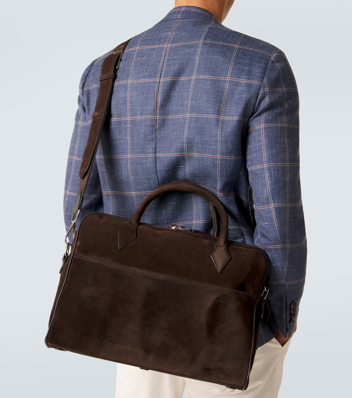 Métier Closer Slim suede briefcase