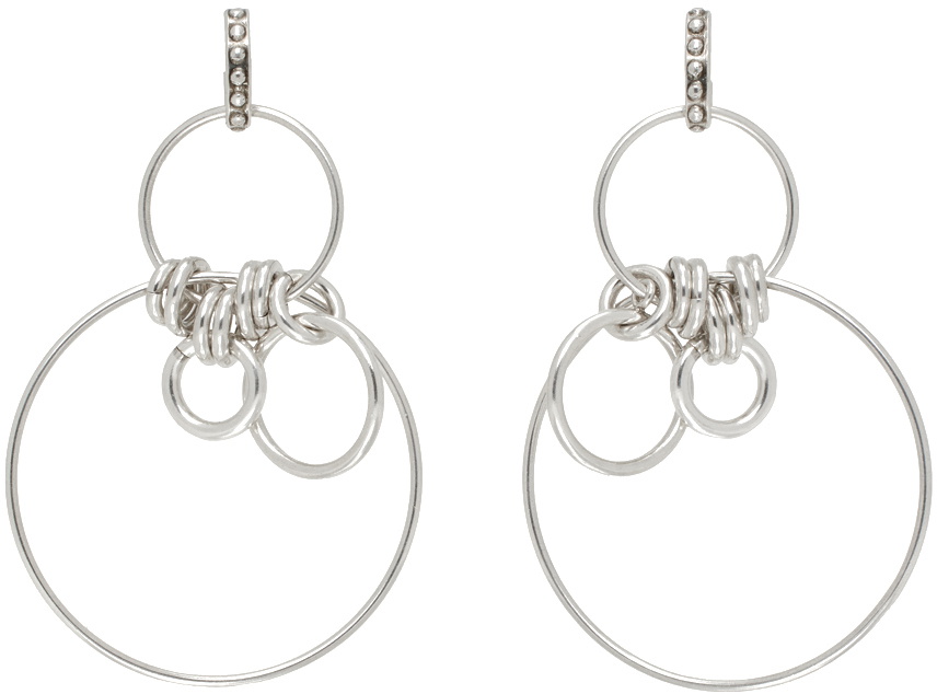 Isabel Marant Silver Multi Ring Boucle Earrings
