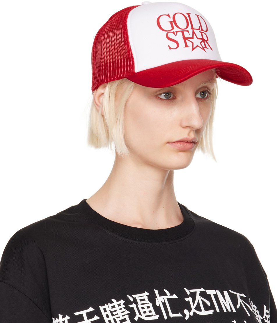 Praying White & Red 'Gold Star' Cap