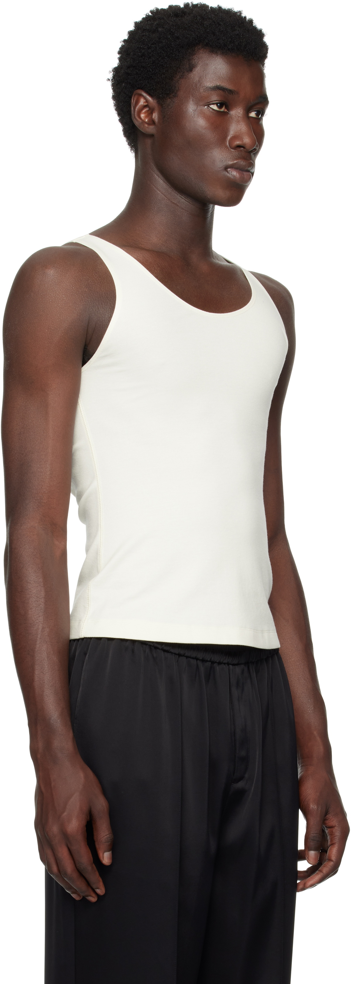 Peter Do Off-White Han Open Back Tank Top